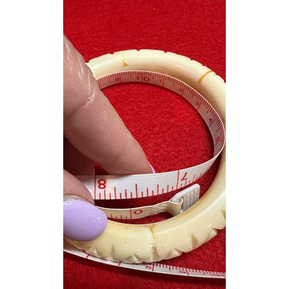 Vintage Carved Wood Resin Bangle Bracelets Lot Stackable Boho Chunky Set 3
